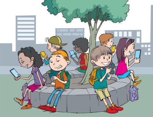 Dítě a mobilní telefon